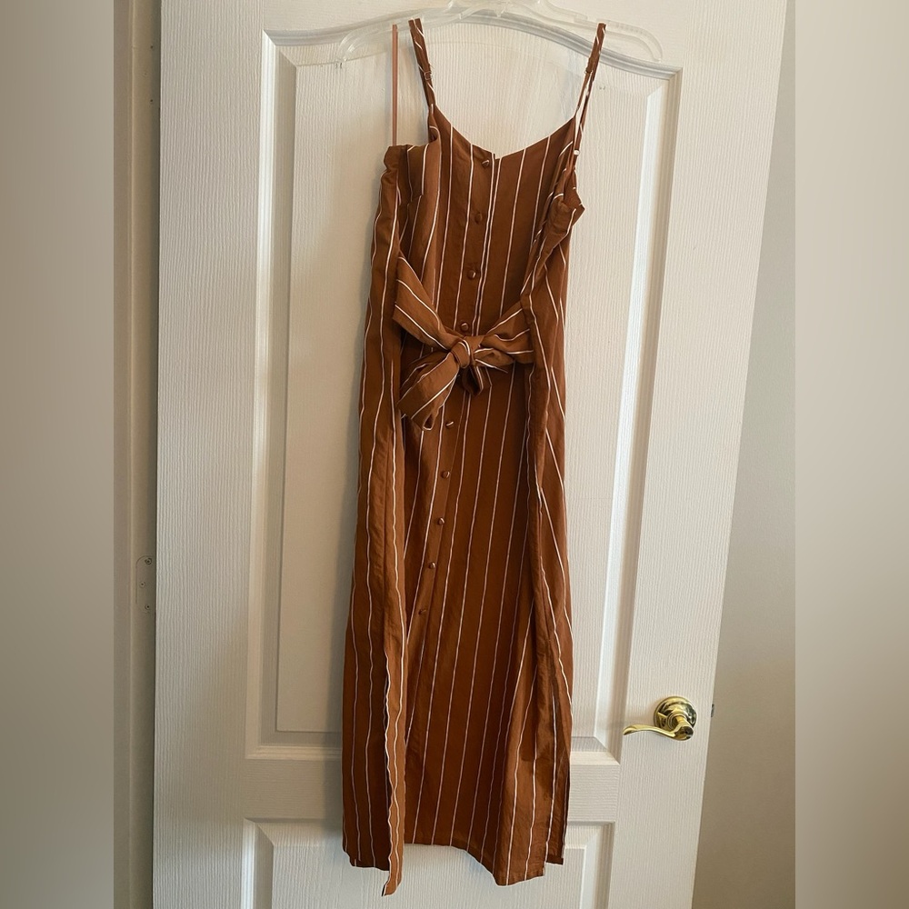 Brown Striped Dress